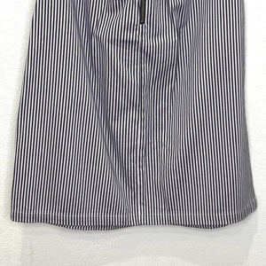 Volcom Frochickie Dress Womens Small Black White Stripe Strapless Zip Cotton