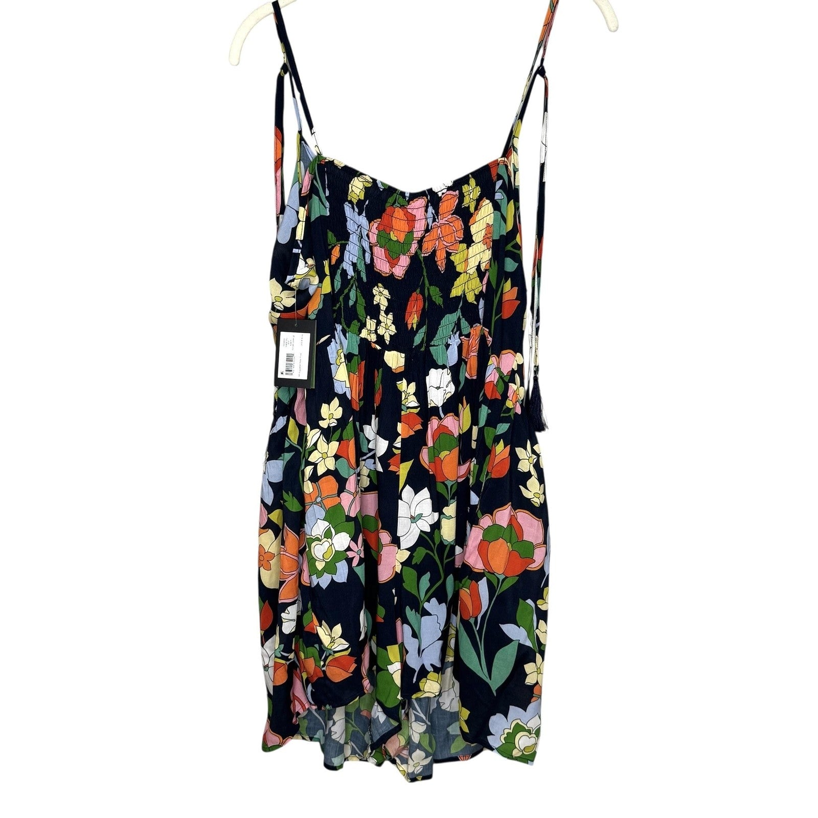 Kate Spade Romper Cover Up Womens Medium Blazer Floral Sleeveless Tassel Dress