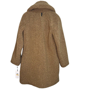 DKNY New Camel Oversized Long Sherpa Teddy Coat Size Small $400