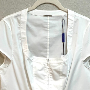 Elie Tahari Women's White Poplin Corset Shirt Size Small NEW