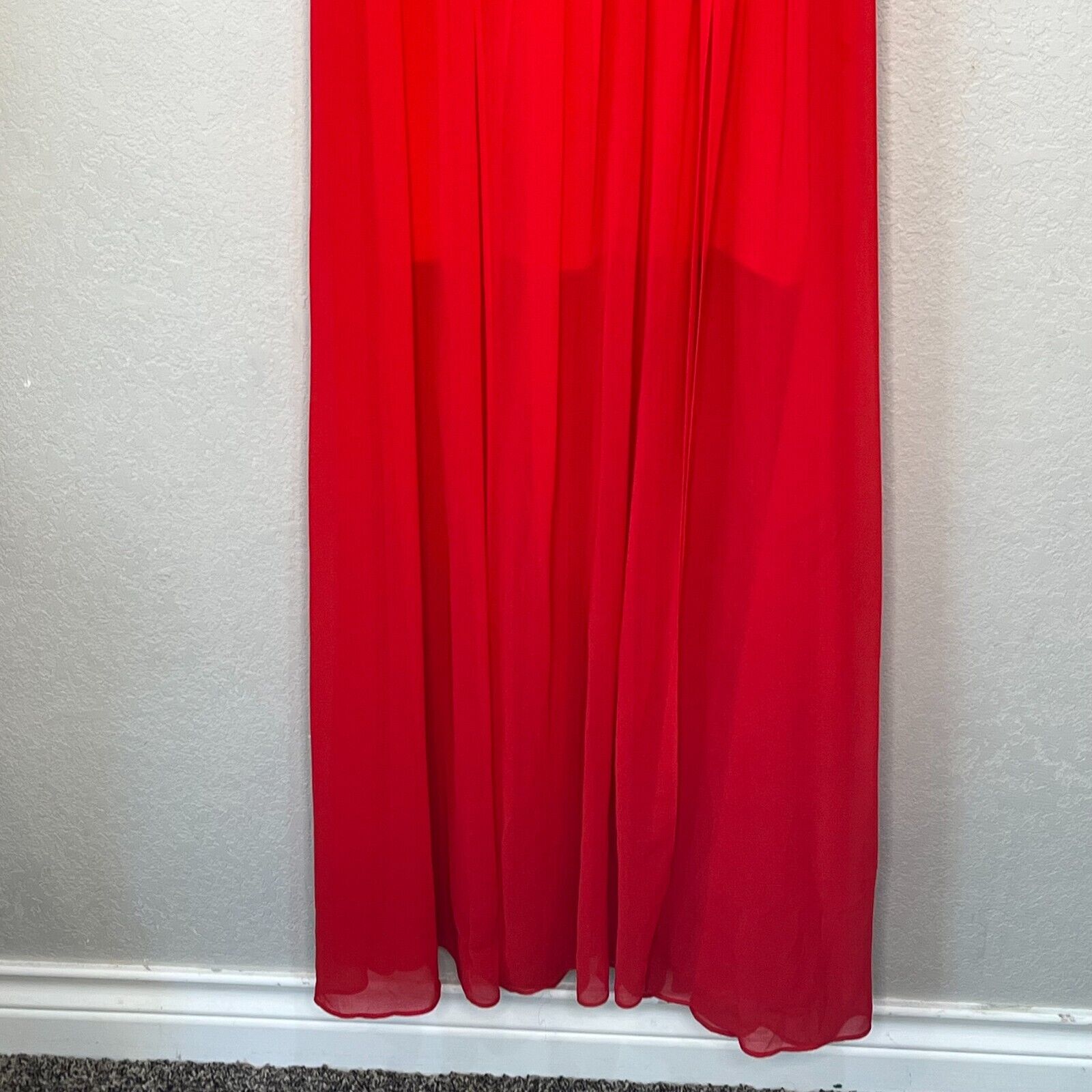 French Connection Red Andros Jersey Halter Maxi Dress Size 4