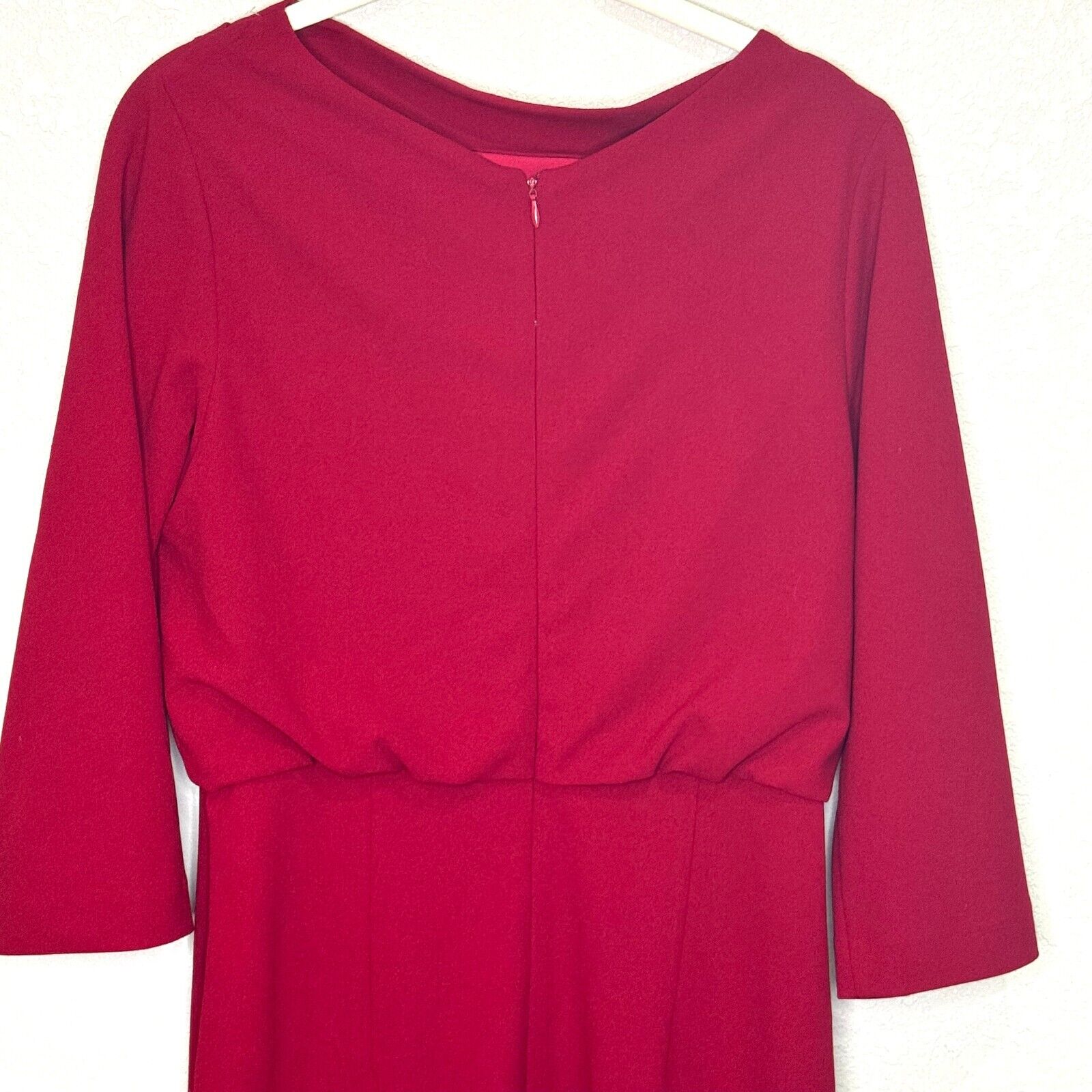 Badgley Mischka Platinum NEW Red Drape Front Pencil Dress Size 6 $159