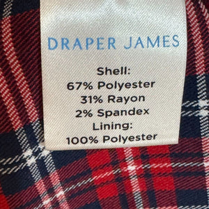 Draper James NEW Red Plaid Angie Check Love Circle Holiday Dress Size 8 $150