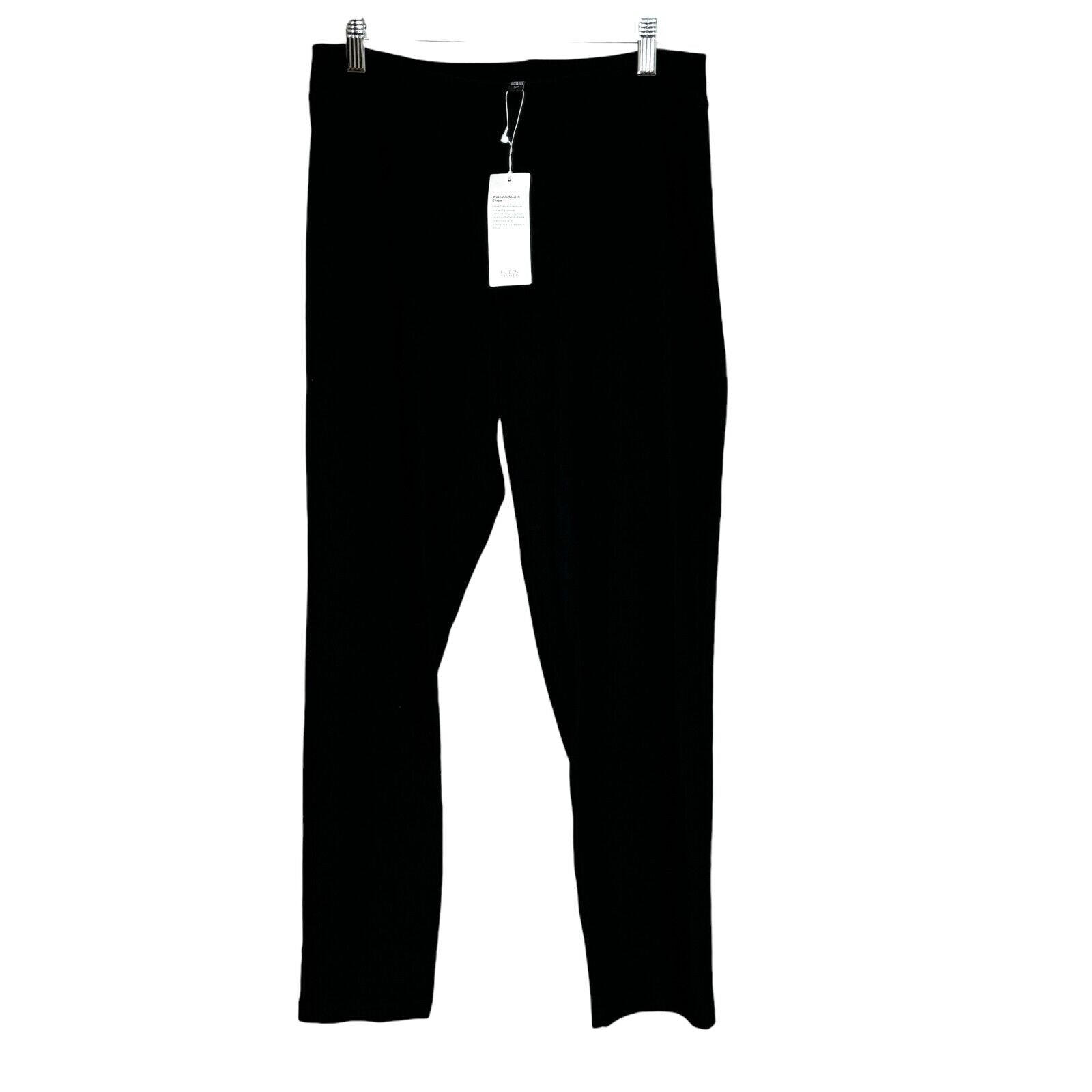 Eileen Fisher NEW System Black Slim Ankle Pants Size Small $168