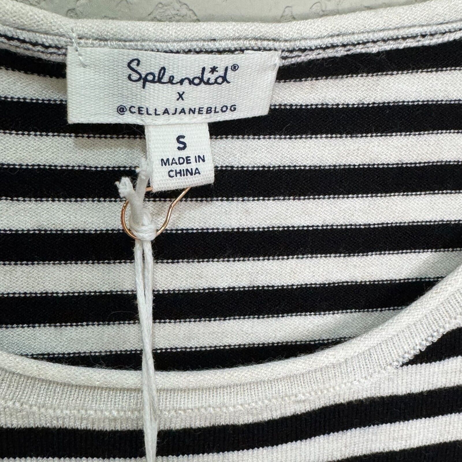 Splendid x CellaJaneBlog Striped Tank Size Small NEW Black White $88