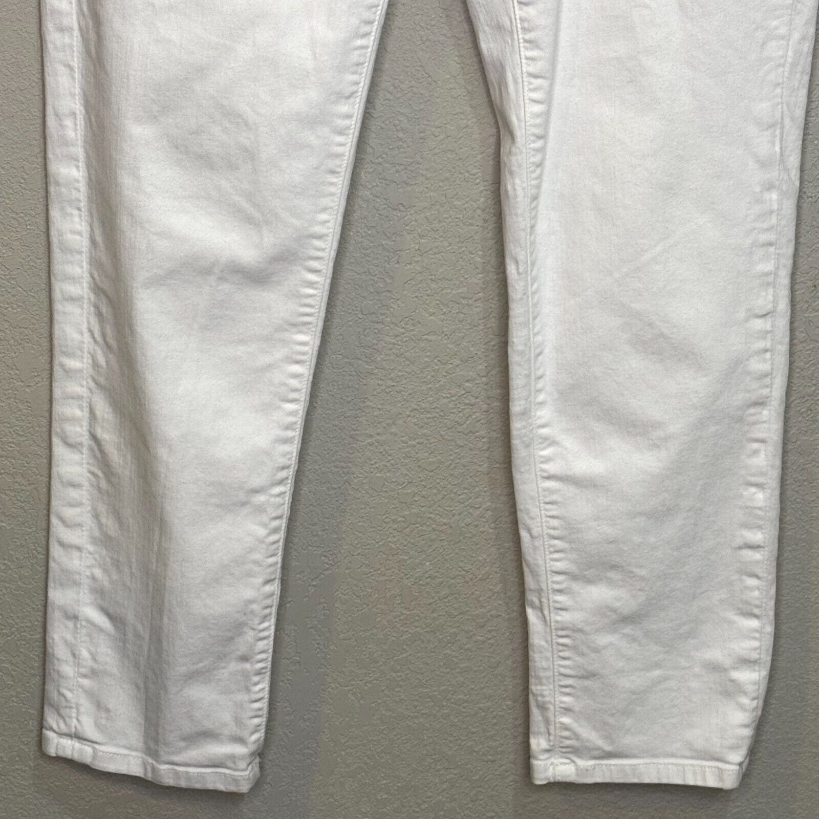 Eileen Fisher White Jeans Size 4 Organic Cotton Denim Slim Jean