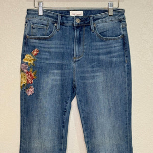 Driftwood NEW Kelly Harvest Bootcut Embroidered Floral Jeans Sundance Size 26Kel