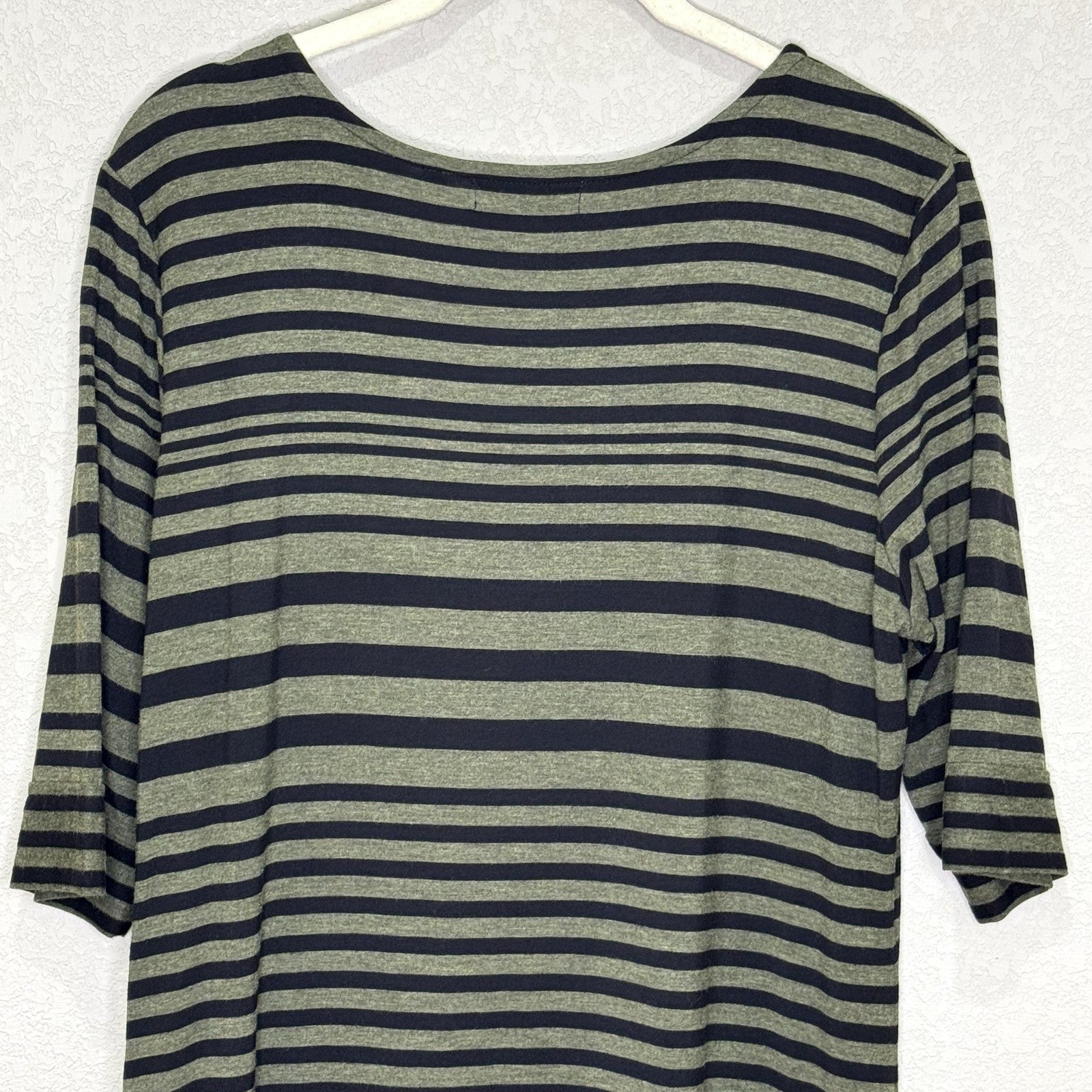 Habitat Dress Womens Small Shirt Dress Striped Knit Stretch Casual