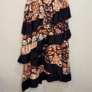 Anthropologie NEW Black Multi Tiered Midi Dress Size Small $180