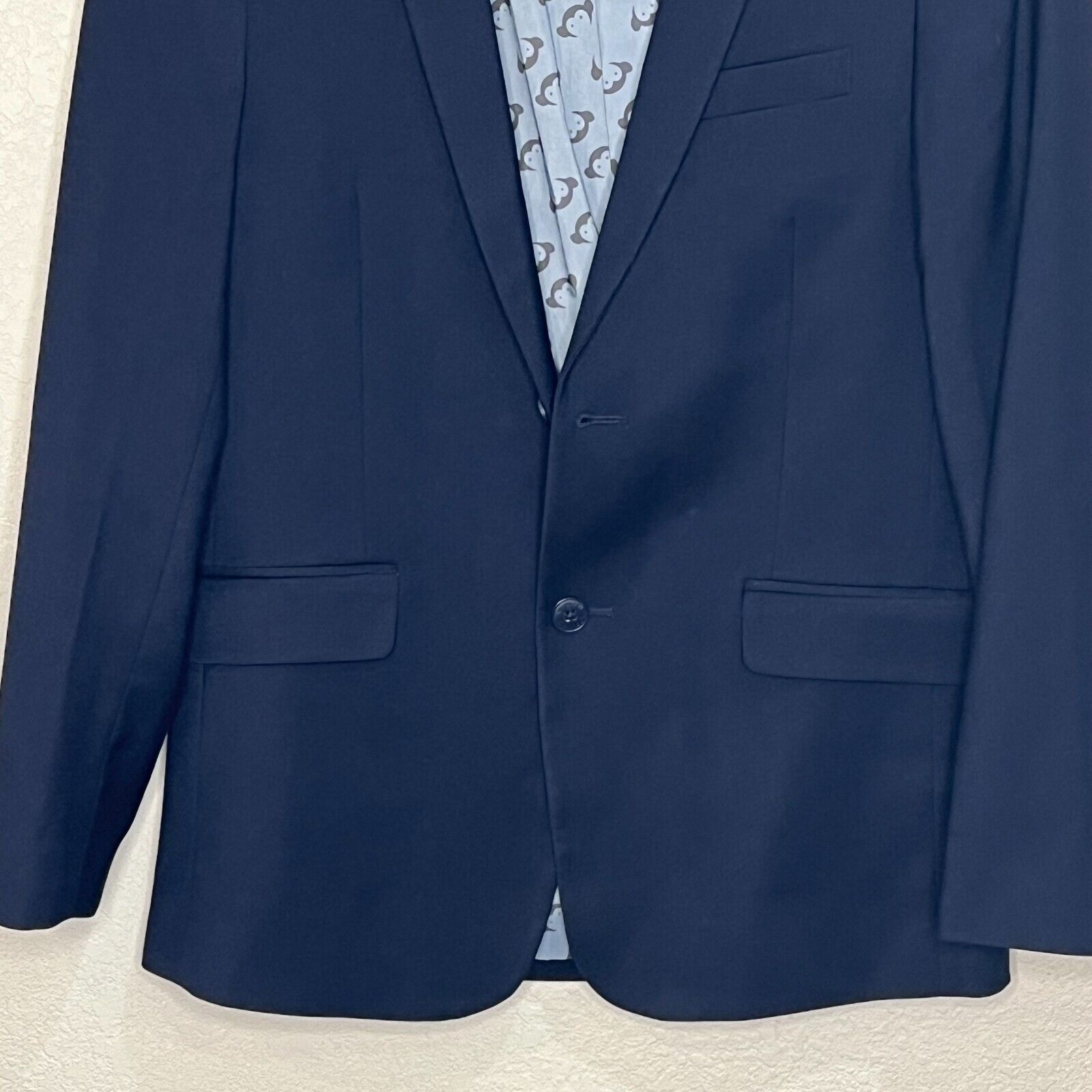 Appaman Boy's Navy Blue Solid-Color Suit Jacket Size 16 (Age 11-12)