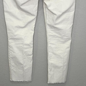 Vineyard Vines Pants Womens 28 Corduroy High Rise Ankle Raw Hem Ivory 2P001366
