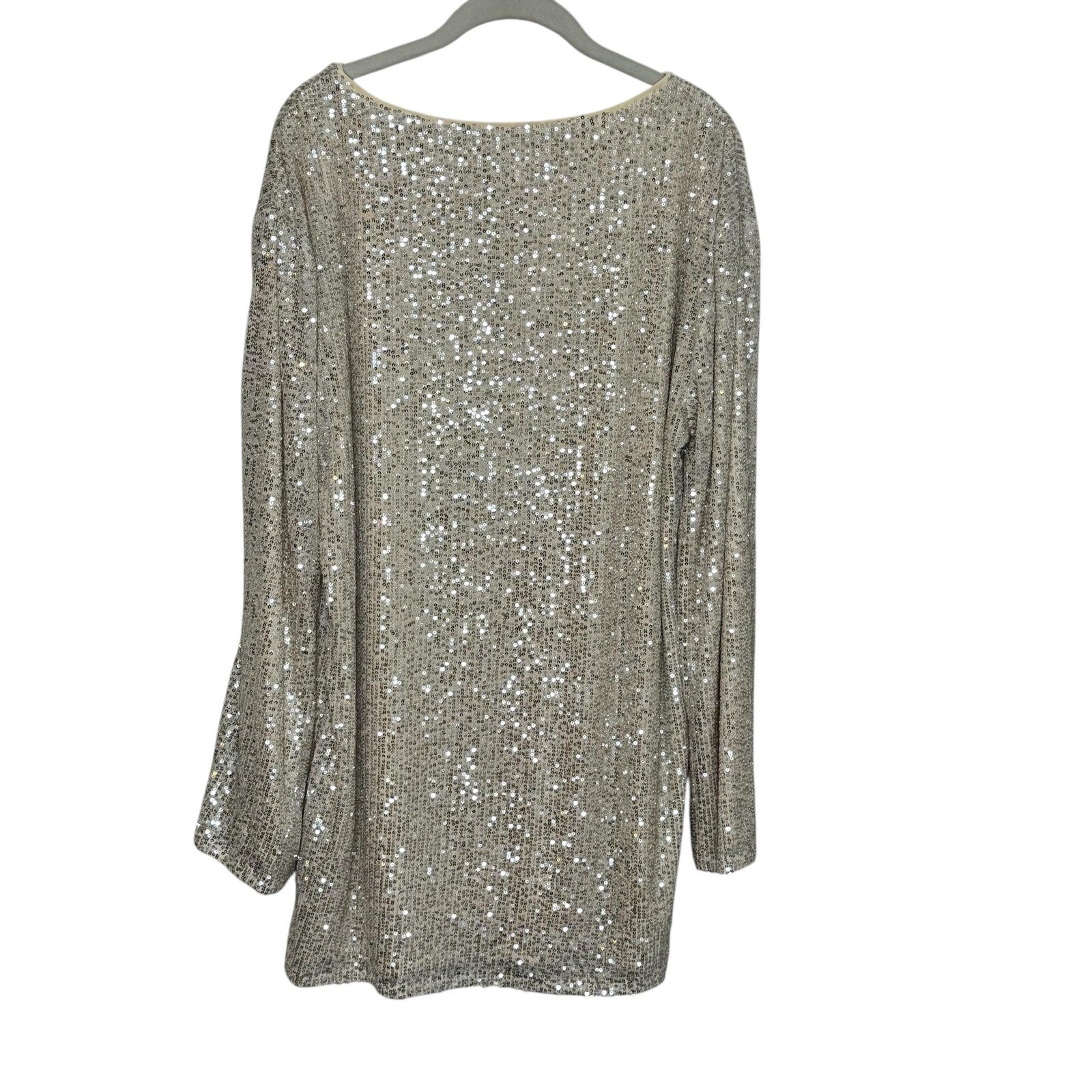 Lovers and Friends Dress Medium Coco Tunic Gold Sequin Long Sleeve Mini Party