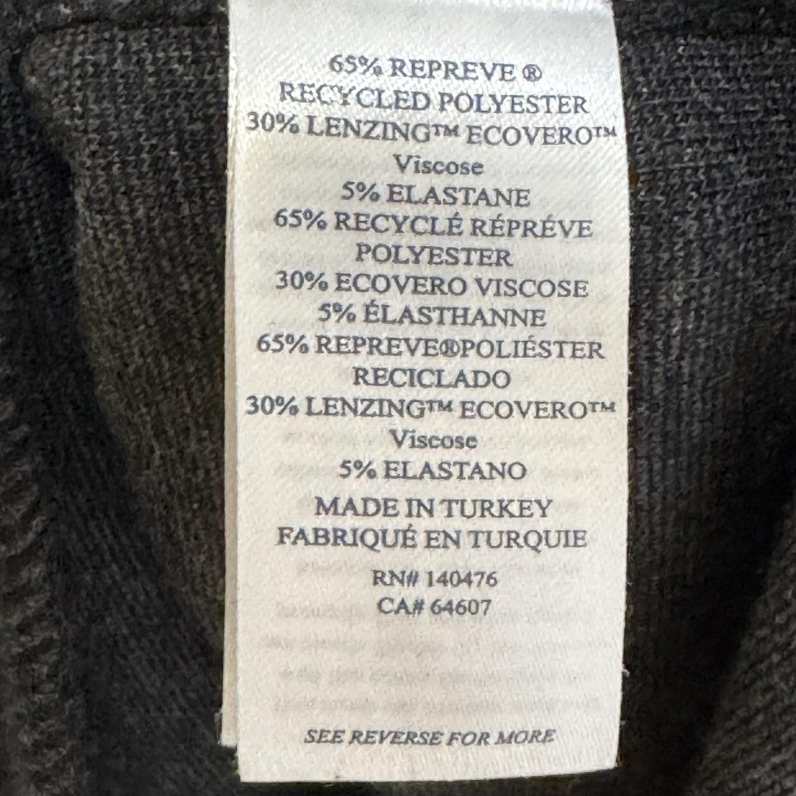 Faherty Shirt Womens Extra Large Heather Black Herringbone Legend Sweater Shirt