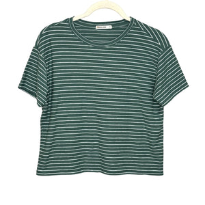 Marine Layer Shirt Womens Small Stripe Cropped Boxy Summer Modal 15158