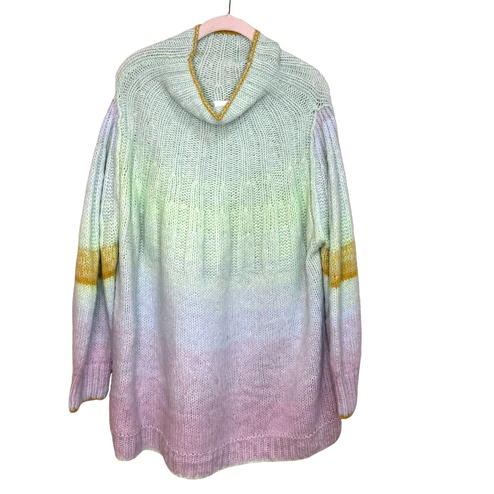 Anthropologie Mint Pastel Perri Ombre Tunic Sweater Size 2X