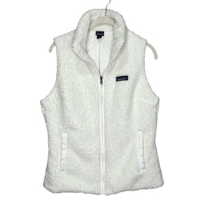 Patagonia Vest Womens Medium White Full Zip Fleece Sherpa Retro Pile 25216FA21