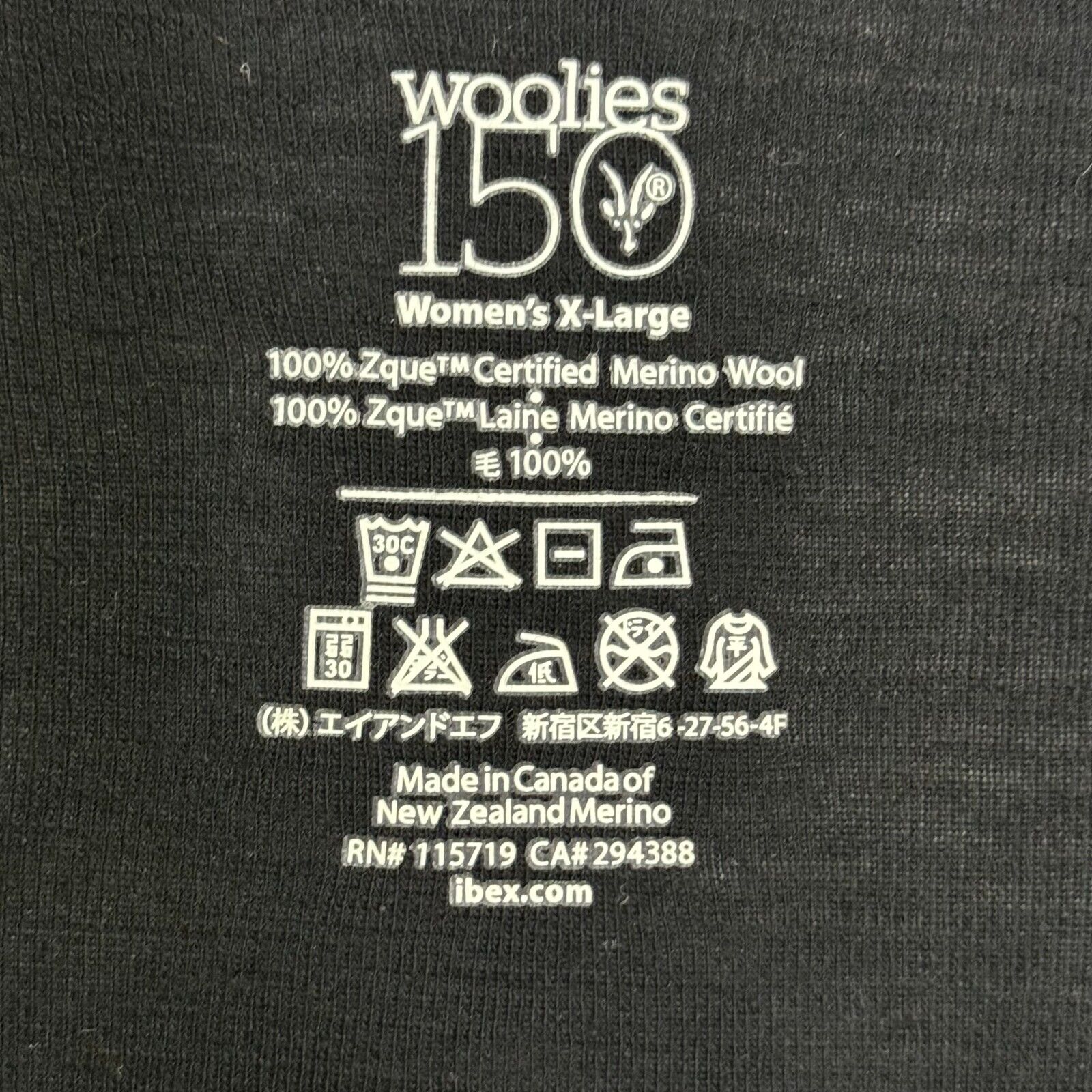 ibex NEW Womens Woolies 150 Black Long Sleeve Base Layer Pullover Tee Size XL