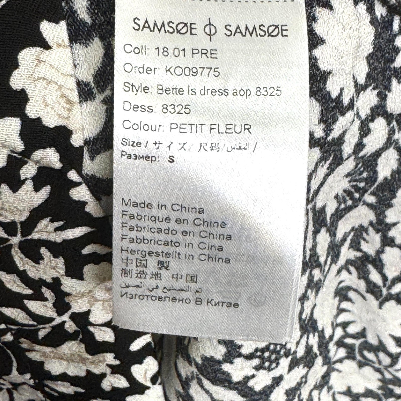 Samsoe & Samsoe Dress Womens Small Petit Fleur Bette Is Floral Long Sleeve