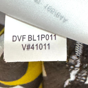 Diane Vone Furstenberg DVF Logan Top Size Medium Arrow Head Yellow Sheer $168