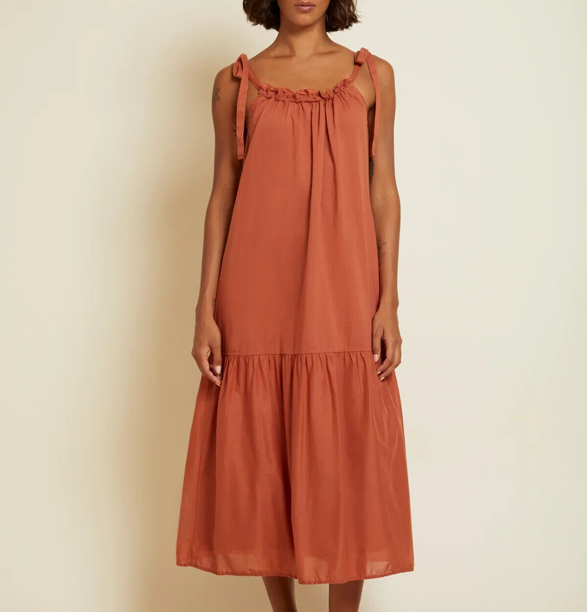 Nation LTD Rust Orange Sequoia Dress Size Medium NEW $220