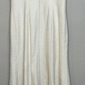 Hugo Boss Ivory Tweed Deyala Square Neck Sleeveless Midi Dress Size 6 $445