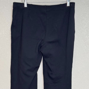 Eileen Fisher Black Wide-Leg Knit Ankle Pants Size Small