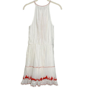 Joie Clemency Red White Cotton Embroidered Halter Neck Dress Size Small NEW $298