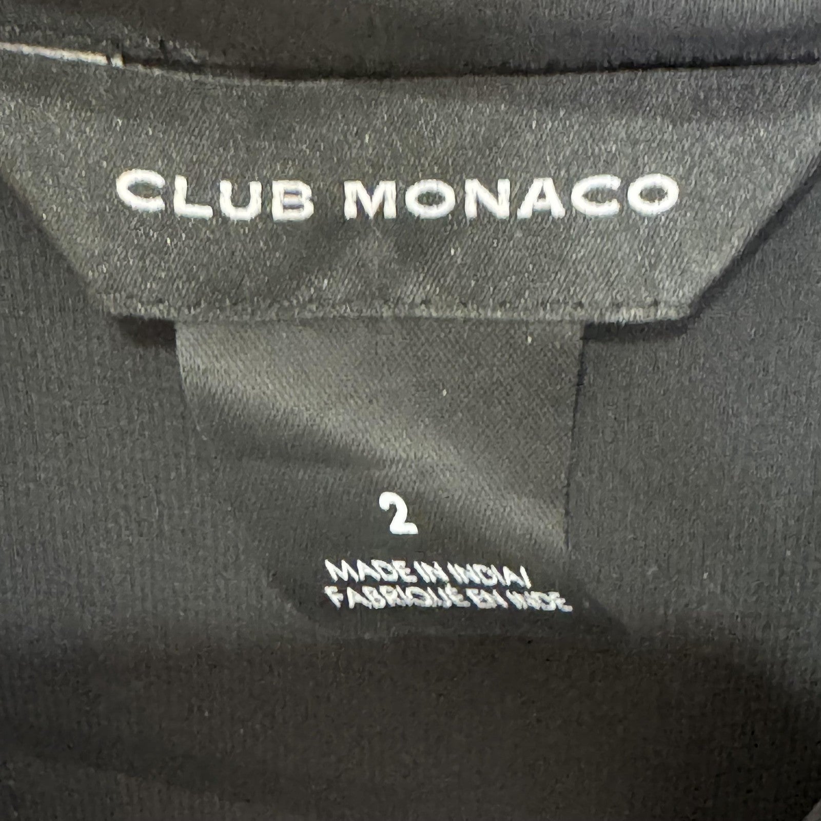 Club Monaco Shoanah Dress 2 Black Olive Pleated Colorblock Midi Shirt Collared