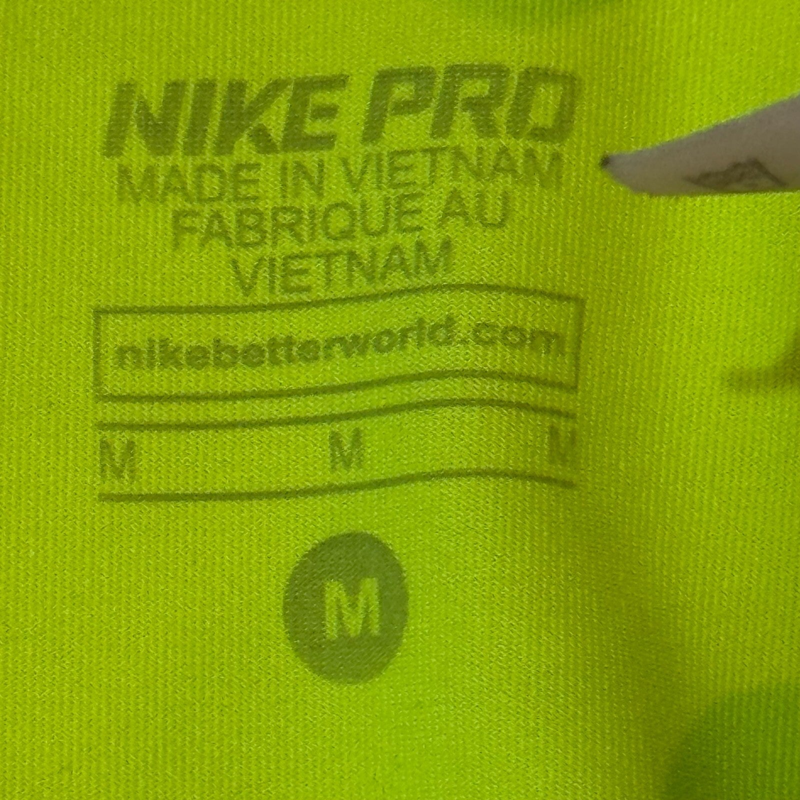 Nike PRO Shorts Size Medium Neon Green Pink Compression Running Track XC Train