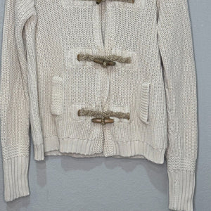 Ralph Lauren Denim & Supply Ivory Toggle Cardigan Sweater Size Medium