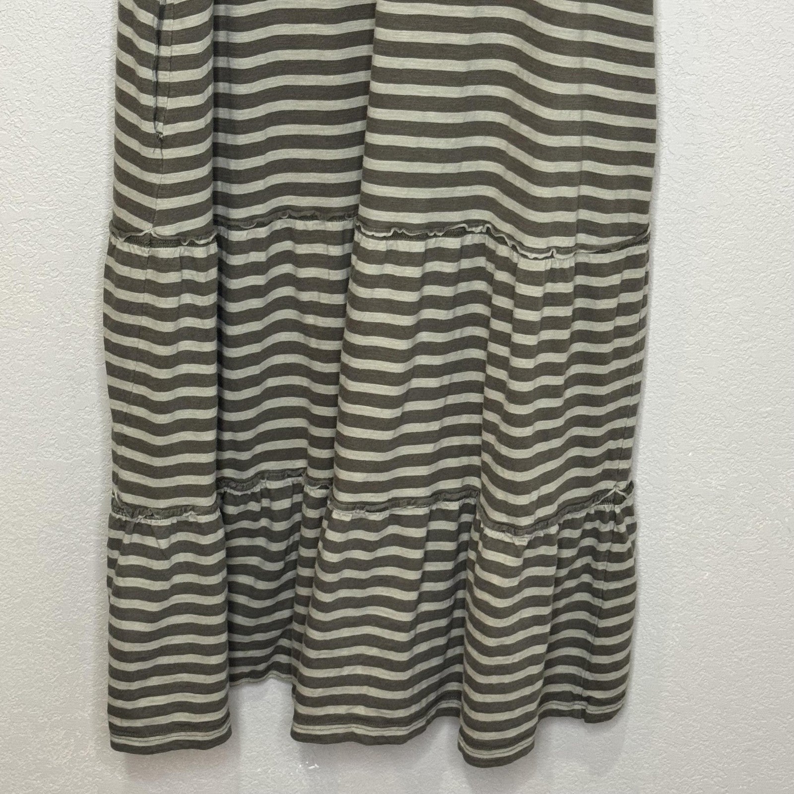 Pact Dress Womens Medium Striped Sleeveless V Neck Organic Cotton Pockets Casual