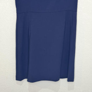 French Connection Dress Medium Whisper Navy Blue Short Sleeve Work Office Career