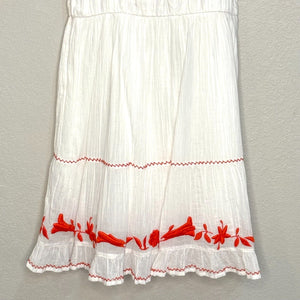 Joie Clemency Red White Cotton Embroidered Halter Neck Dress Size Small NEW $298