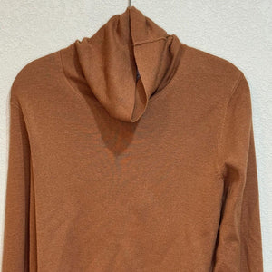 Aritzia Wilfred NEW Terrazzo Brown Rebecca Crop Turtleneck Sweater Size Medium