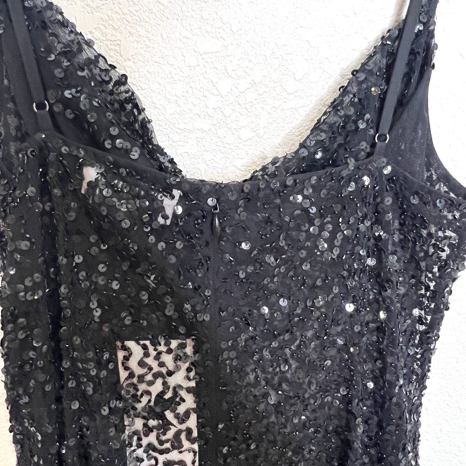 One Teaspoon NEW Stellar Black Hand Beaded Slip Dress Size Medium