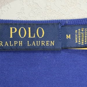 Ralph Lauren Polo Sweatshirt Size Medium Men's Royal Blue Alpine Racing Double K