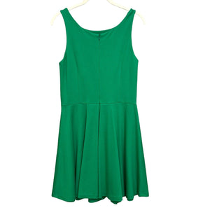 Amanda Uprichard Kelly Green Fit And Flare Sleeveless Mini Dress Size Medium