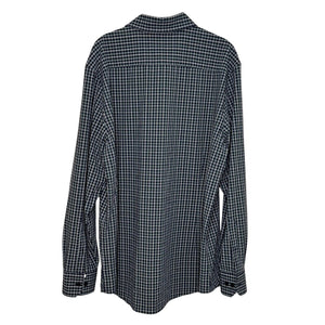 Mizzen + Main Leeward Classic Cut Shirt Size Large Blue Plaid Long Sleeve Button