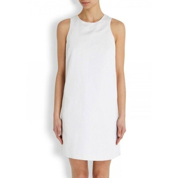 rag & bone Nora Ivory White Black Pleat Back Mini Shift Dress Size 4