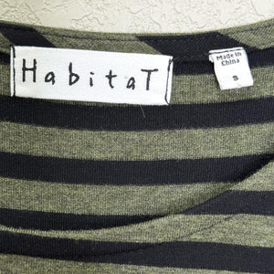 Habitat Dress Womens Small Shirt Dress Striped Knit Stretch Casual