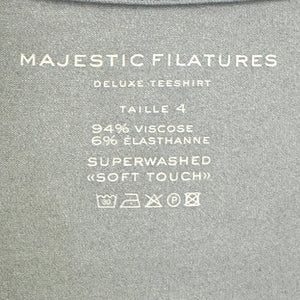 Majestic Filatures NEW Angel Blue Scoop Neck Soft Touch Tee T-Shirt Size 4 $130