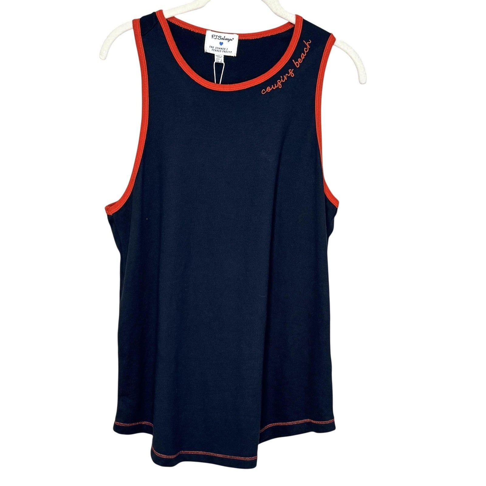 PJ Salvage Tank Top Womens Large Navy The Summer I Turned Pretty Cousins Beach