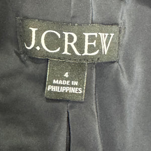 J Crew Going Out Blazer Womens 4 Black Open Front Work Office Suit Jacket