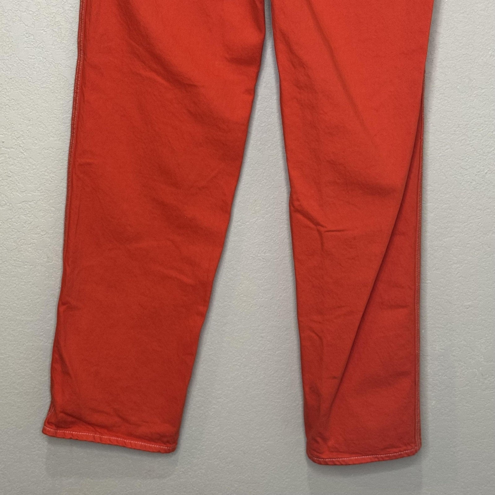 Pacsun 90s BF Carpenter Pants Womens 26 Red Straight Leg Utility Workwear