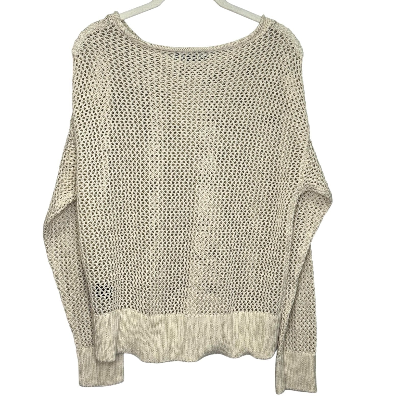 Sanctuary Open Knit Sweater Size Small Sandshell Cream NEW $89