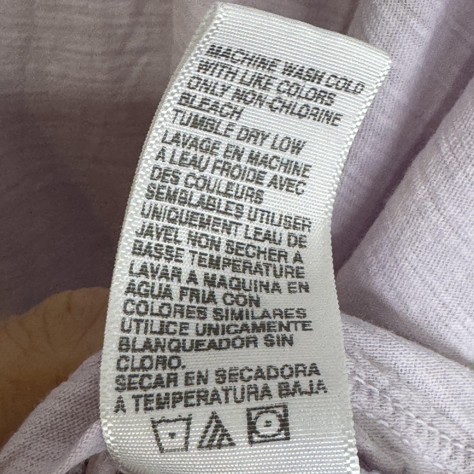 James Perse Long Sleeve Shirt Womens Medium Lilac Supima Cotton Slub Made USA