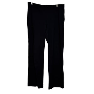 Eileen Fisher Black Wide-Leg Knit Ankle Pants Size Small