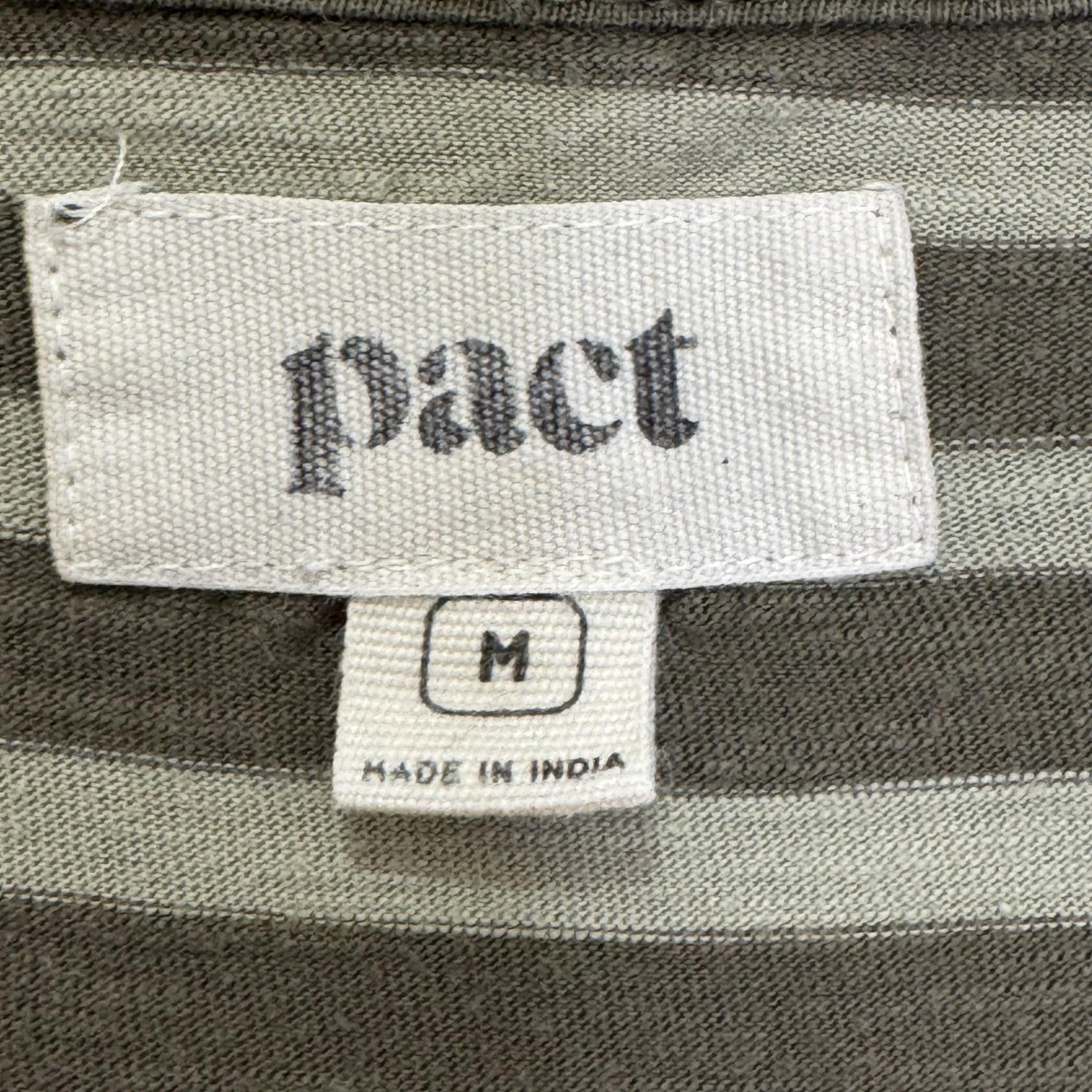 Pact Dress Womens Medium Striped Sleeveless V Neck Organic Cotton Pockets Casual