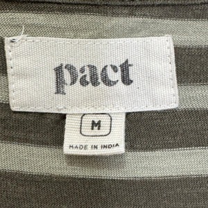 Pact Dress Womens Medium Striped Sleeveless V Neck Organic Cotton Pockets Casual