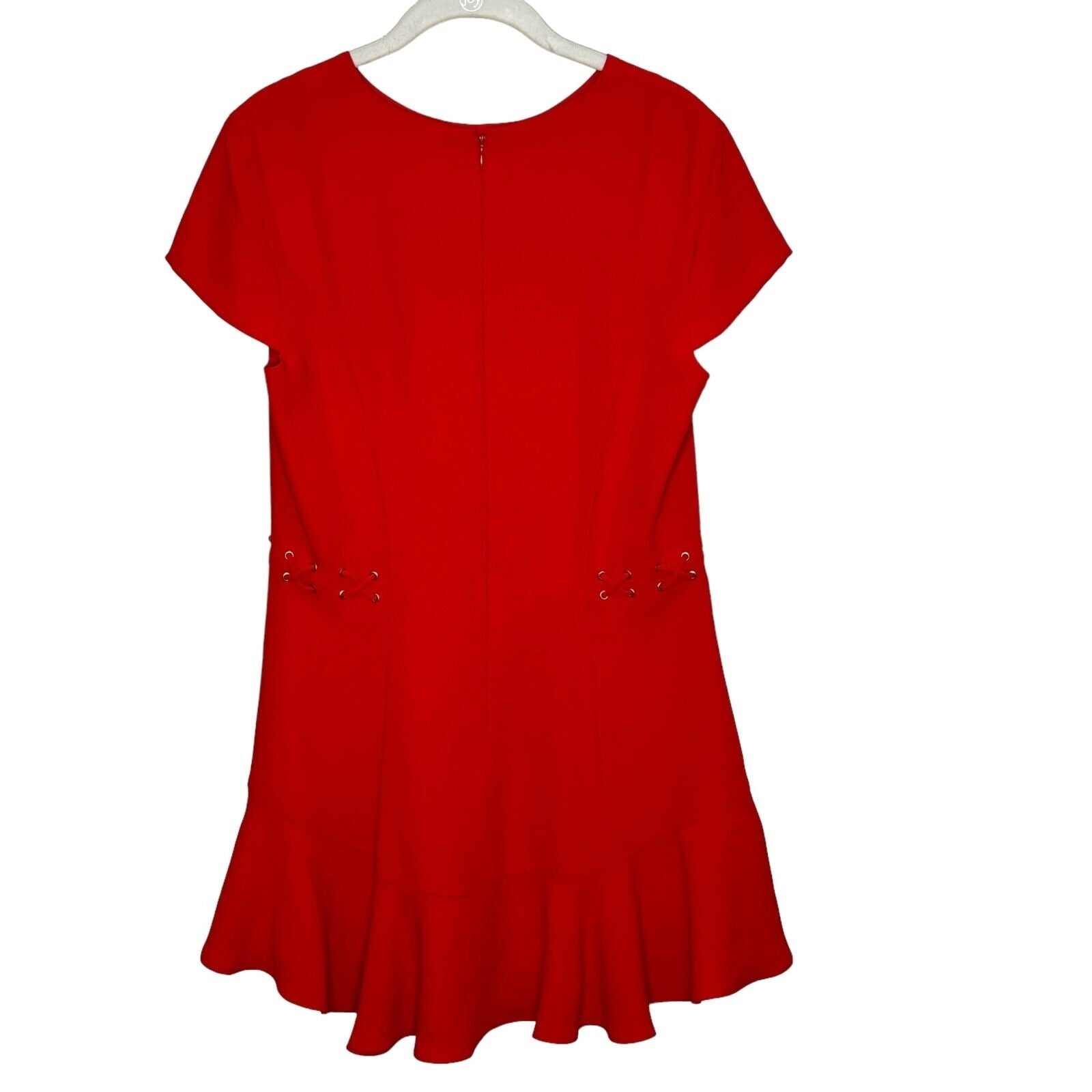 Amanda Uprichard Red Mckenna Lace Side Waist Mini Dress Size Medium $194